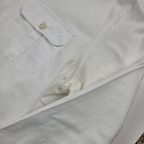 Z Zegna Men's White Button Down Shirt Small Long Sleeve Dress Work Classic - Picture 13 of 13